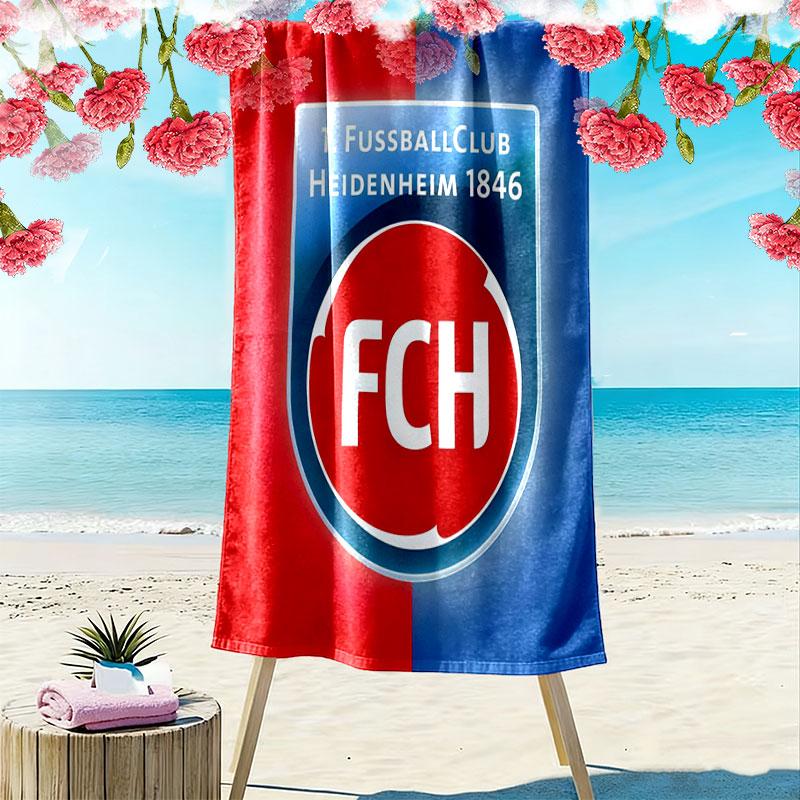 FC Heidenheim Print Beach Towel, Large Soft Quick Dry Towel for Beach Camping Swimming