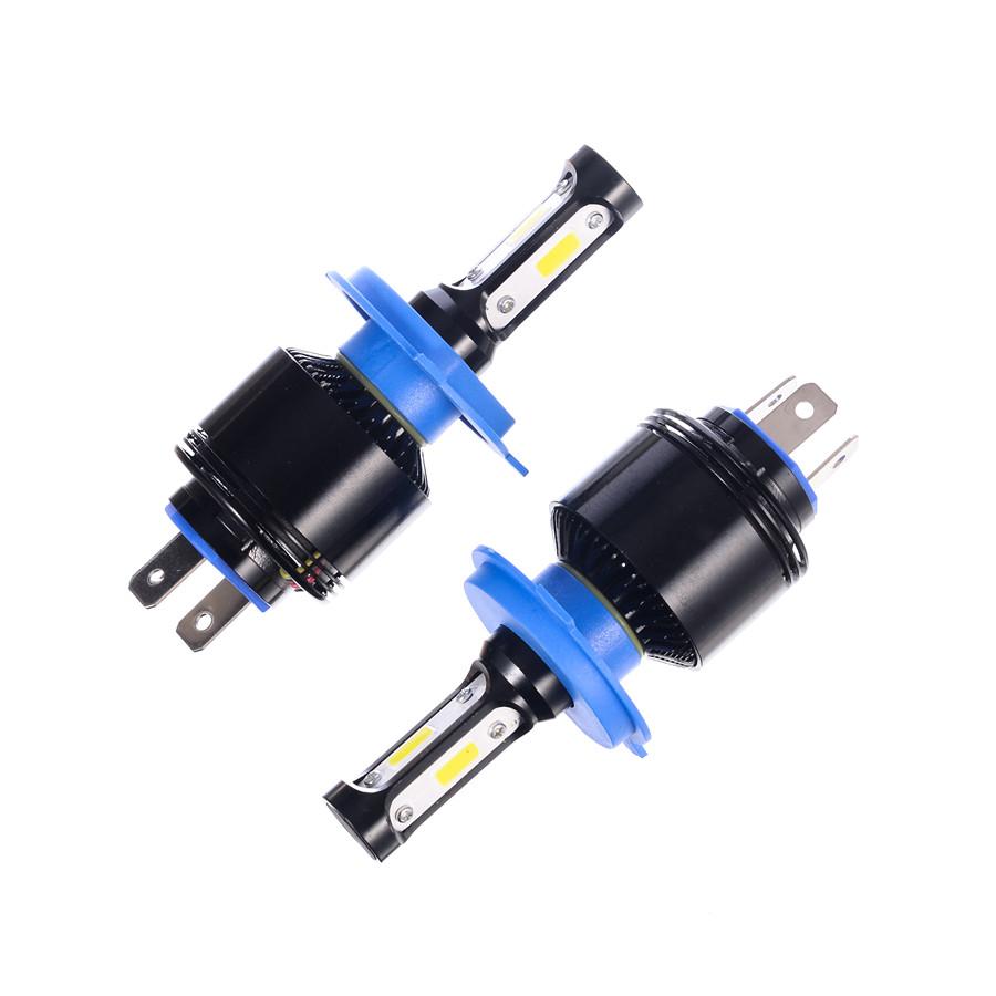 2Pcs 36W 12V/24V H4 8000LM White LED Headlight Kit COB Headlamp Light Bulb IP68
