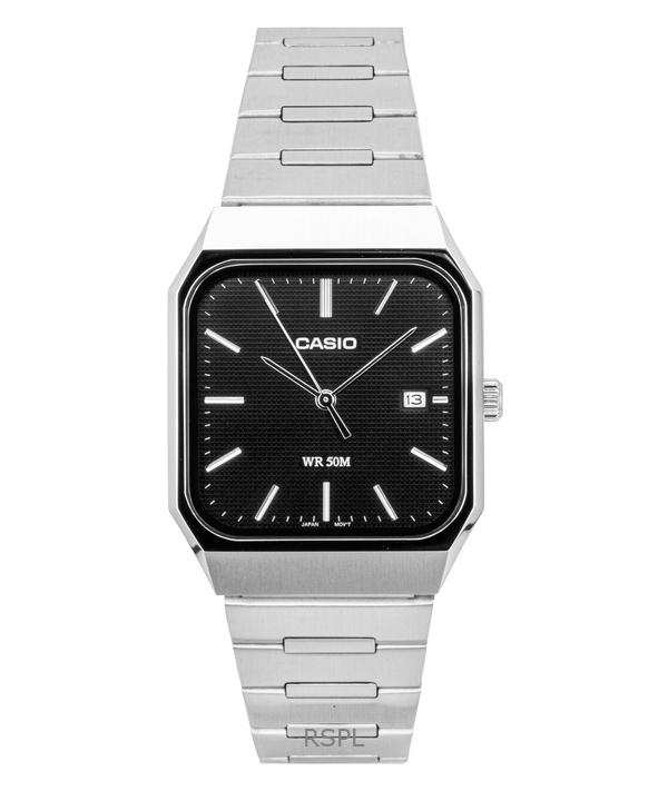 

Casio Стандартные аналоговые кварцевые часы из нержавеющей стали с черным циферблатом MTP-B185D-1AV для мужчин