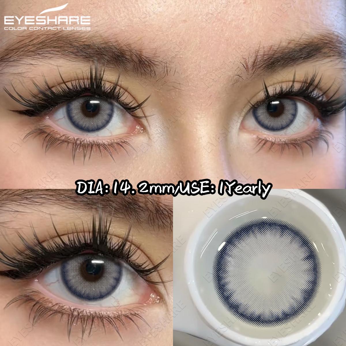

EYESHARE 2pcs Natural Brown Contact Colored Contact Lenses High Quality Blue Eyes Contacts Gray Beauty Pupils Green Eyes Lens