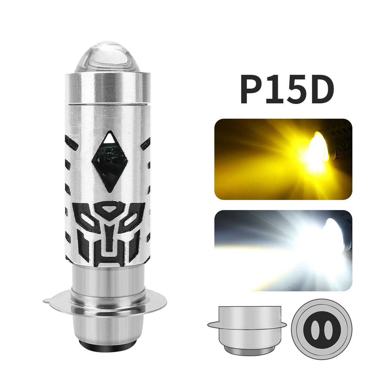 

1 шт. H4 LED двухцветная мотоциклетная фара H6 BA20D S2 P15D H6 12V светодиодная линза белый желтый ближний/дальний свет мото скутер квадроцикл аксессуары