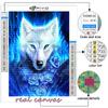 5D Diy Diamond Painting Animal Wolf Cross Stitch Full Diamond Embroidery Mosaic