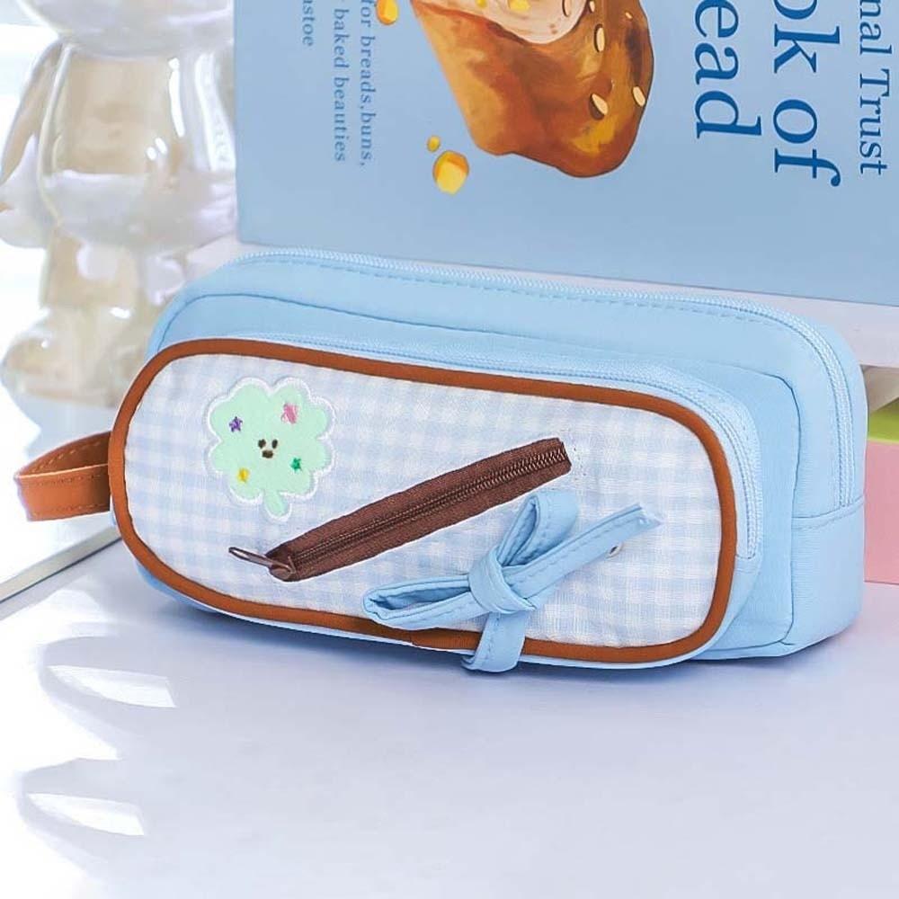 Embroidery Korean Fruit Pencil Case Handheld Pencil Pouch Ins Style Fashion Pen Bag  Student