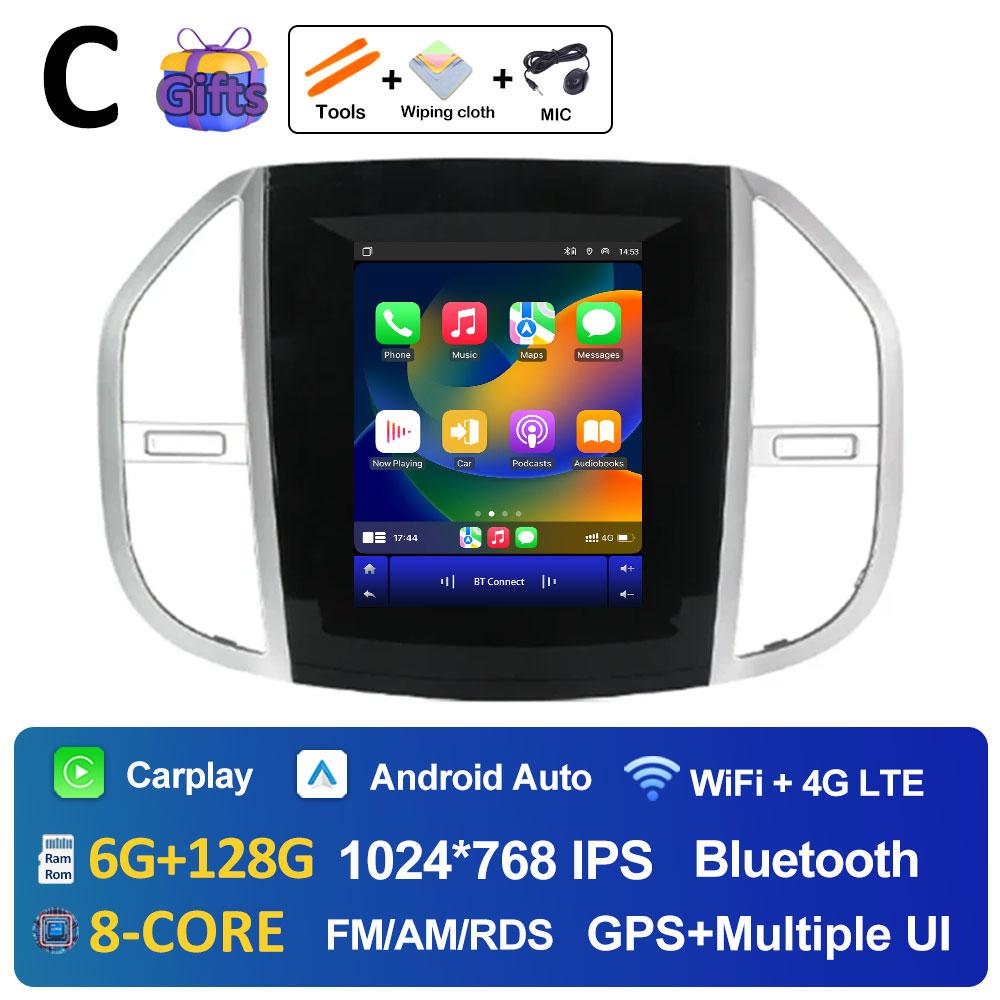 Android 14 Multimedia Video Radio Player For Mercedes Benz Vito 3 2014 2015 2016 2017 2018 2019 2020 Built-in GPS WiFi Rear View