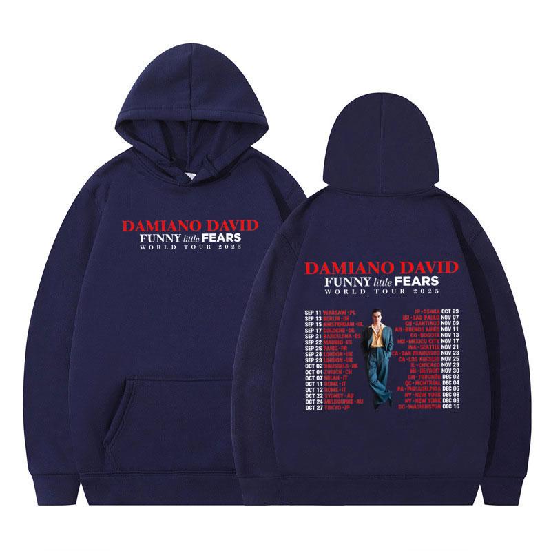 Album Funny Little Fears Damiano David World Tour 2025 Hoodie Men Women Fashion Harajuku Long-sleeved Casual Oversized Pullover