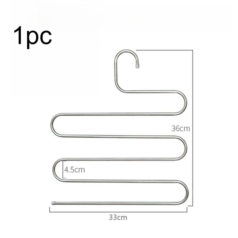 

1/3 шт. Сверхпрочные вешалки для брюк из нержавеющей стали - Нескользящие крючки, Не оставляют следов, Прочная конструкция, Подходят для джинсов, брюк