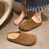 Comfort Is Everywhere, Intimate, Always In the Cow Suede (matte Leather) Flat Bottom Heel (3-5cm)