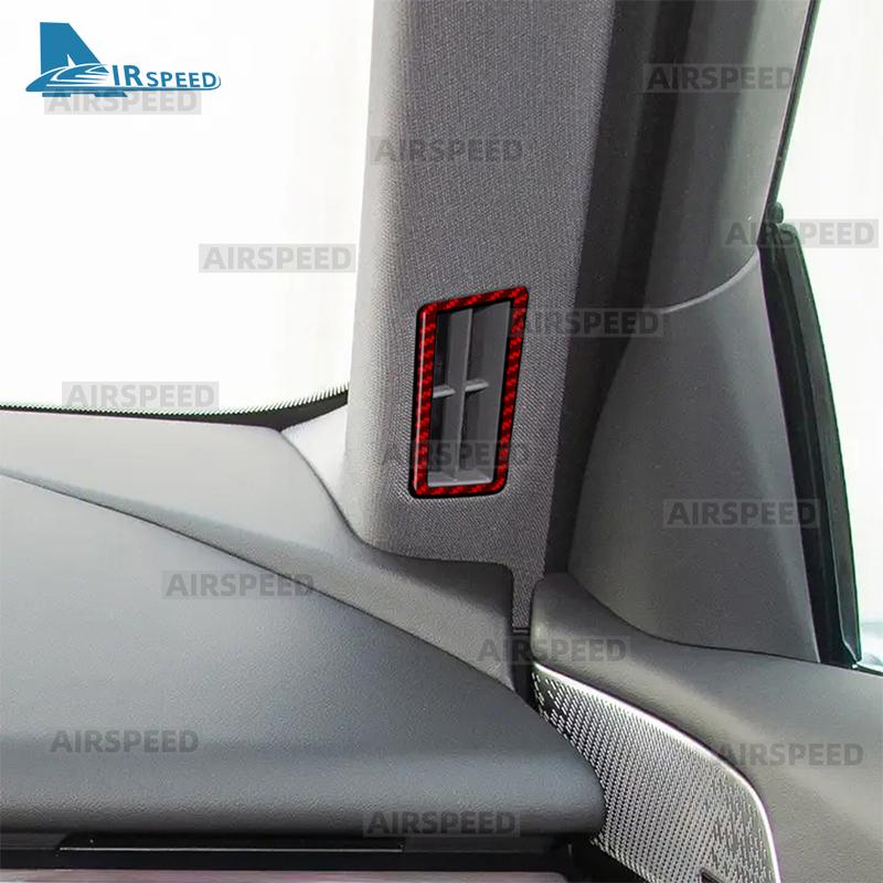 Soft Carbon Fiber LHD RHD Sticker for BMW 5 Series G60 G61 G68 i5 2024 2025 A-pillar Air Condition Outlet Vent Trim Interior