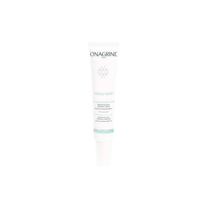 Fluide Matifiant Jour - Onagrine - Visibly Pure - 40ml - Tous Types De Peau - Texture Fluide