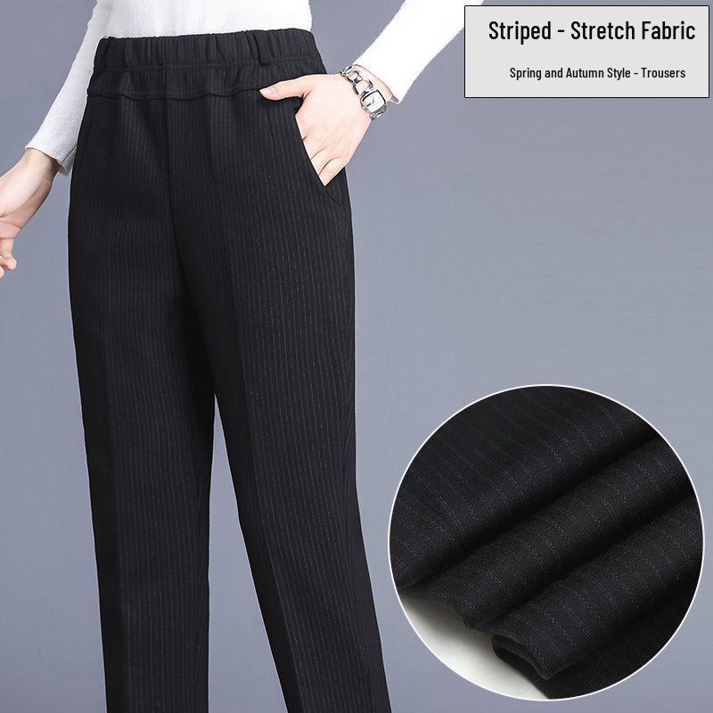 

Women s Plus Velvet Warm Pants for Middle-Aged & Elderly: High Waist, Straight Leg, Loose-Fit, Casual, Comfortable, Elastic Waist. 2XL (100-120 jin)
