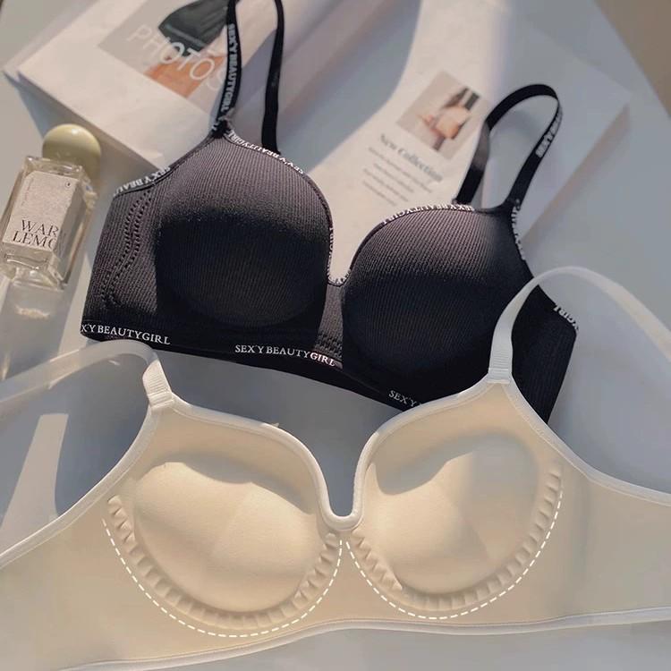 Reggiseno Push-Up Reggiseno Sexy da Donna Brassiere Senza Ferretto Intimo Senza Cuciture Comodo Ragazze Giovani Coppa Spessa Lingerie Coppa AB