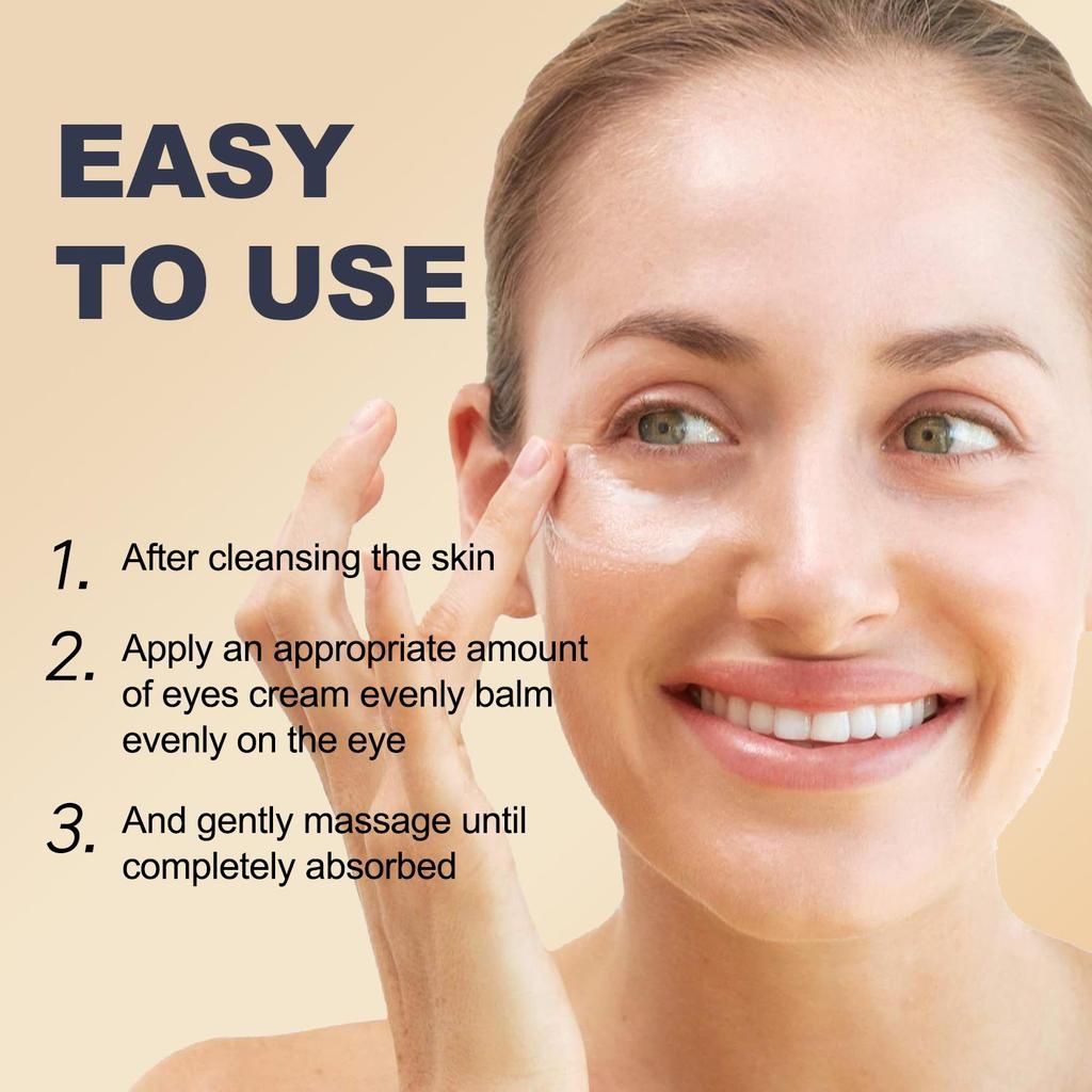 Eye Cream With Turmeric & Vitamin C - Hydrates and Nourishes Delicate Under-Eye Skin, Improves Eye Bags and Firms Skin,60g