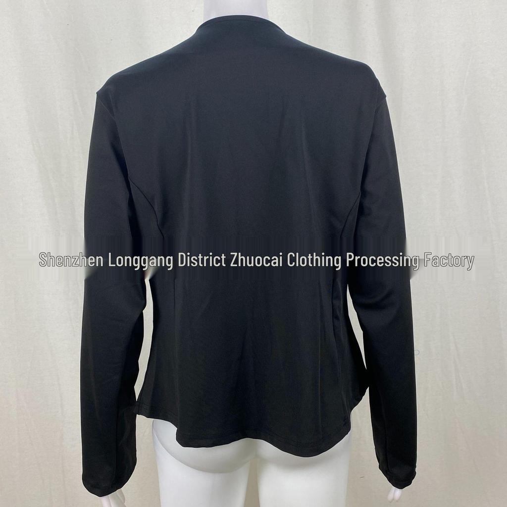 2024 Europäischer & Amerikanischer Damen Casual Schwarzer Reißverschluss-Blazer - Vielseitiger Herbst/Winter-Anzug