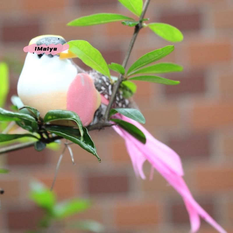 M-1Pcs Simulation Feather Birds Models Fake Foam Animal Artificial Birds DIY Wedding Home Garden Ornament Decoration Tree Decor