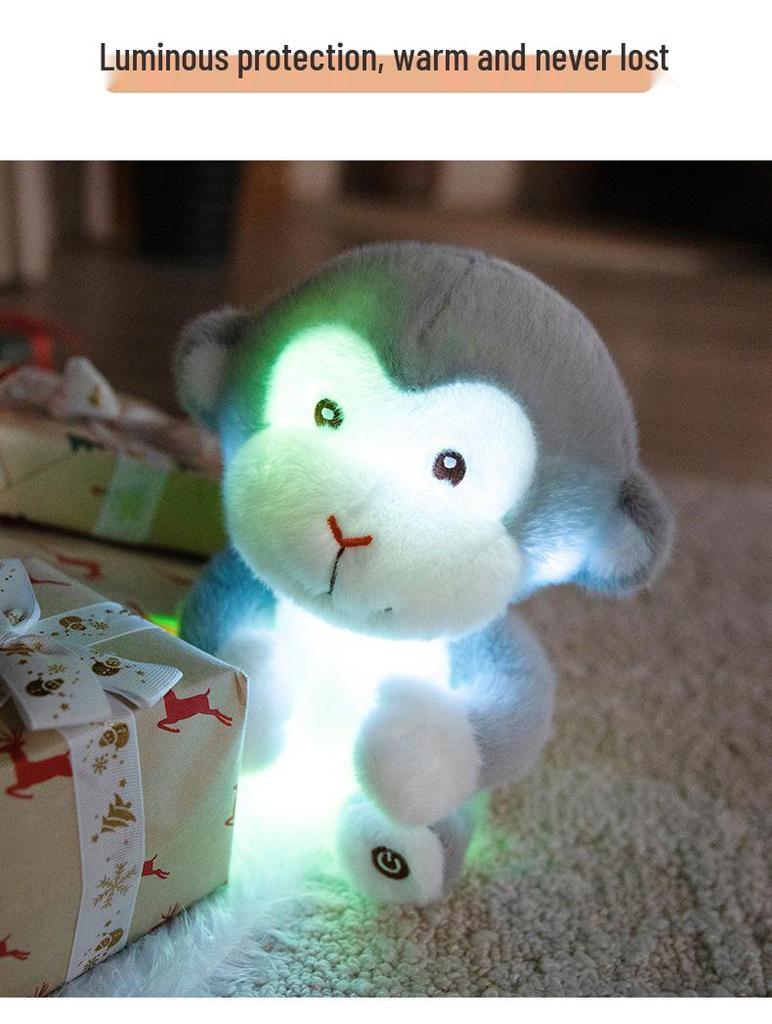 Luminous Elephant Monkey Plush Toy Doll for Kids - Ideal Birthday Gift for Girls