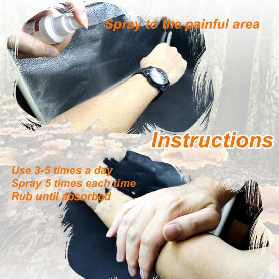 Yousheng 60ml Pain Relief Spray Mild To Skin Reduce Muscle Tension Natural Ingredient Instant Herbal Mist Soothes Back Muscle Pain Care Spray