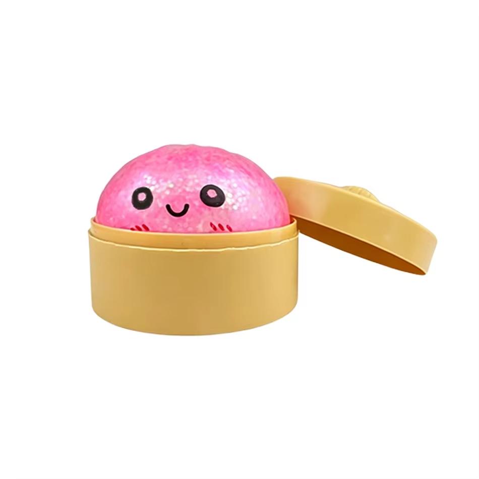 Mini Glitter Dumpling Glitter Dumpling Squishy With Box Dumplings Sensory Squeeze Toy For Stress Relief