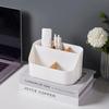 Creative Bamboo & Wood Multifunctional Organizer: Detachable Storage Box for Stationery, Remote, Makeup Brushes, and Pen Holder.