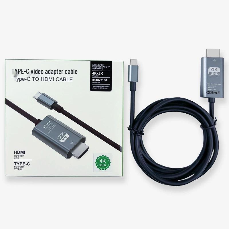 2m Type-C To HDMI 4K Projection Cable for Mobile To Monitor Connection