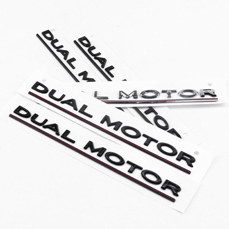 Compatibile con Tesla Dual Motor, Model 3, auto modificata e badge posteriori SpaceX.