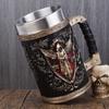 Skull Mug Collection Stainless Steel Insert Resin Beer Danegeld Tankard Coffee Beer Mugs Cup Halloween Friends Gift
