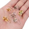 10pcs 8 10 12mm Stainless Steel U Shape Earrings Cabochon Setting Blank Tray Ear Hooks For DIY Jewelry Making Earrings Supplies