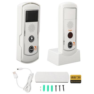 Solar Wireless Doorbell 2 Way Intercom Doorbell Multifunctional Anti Interference Volume Adjustable