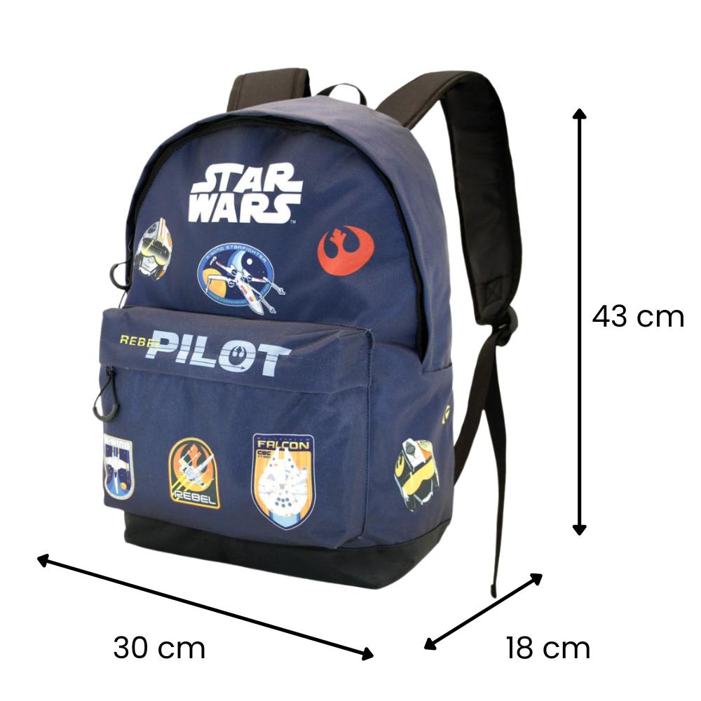 Plecak Szkolny I Do Pracy Star Wars Dark Blue Pilot, Pojemny 43X30X18 Cm