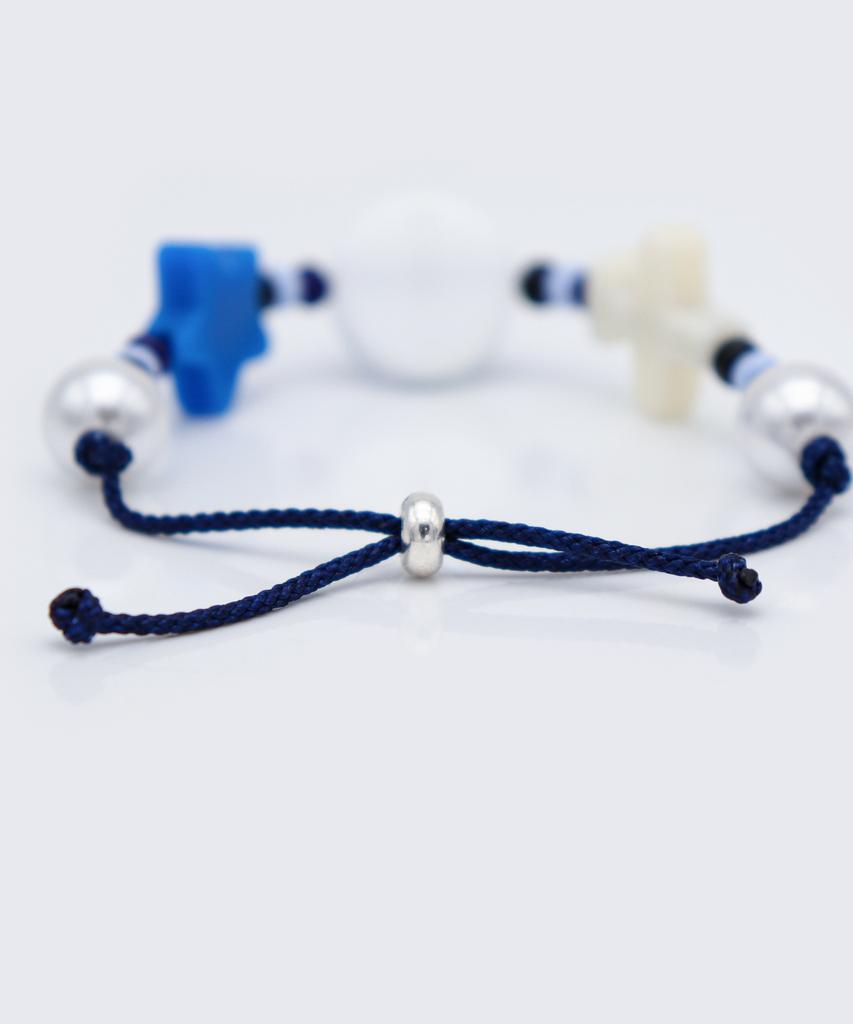 Bonbeau Happy Smile Color Motif Knot Bracelet Smile Color Acrylic Motif Bead Knot Thread Bracelet