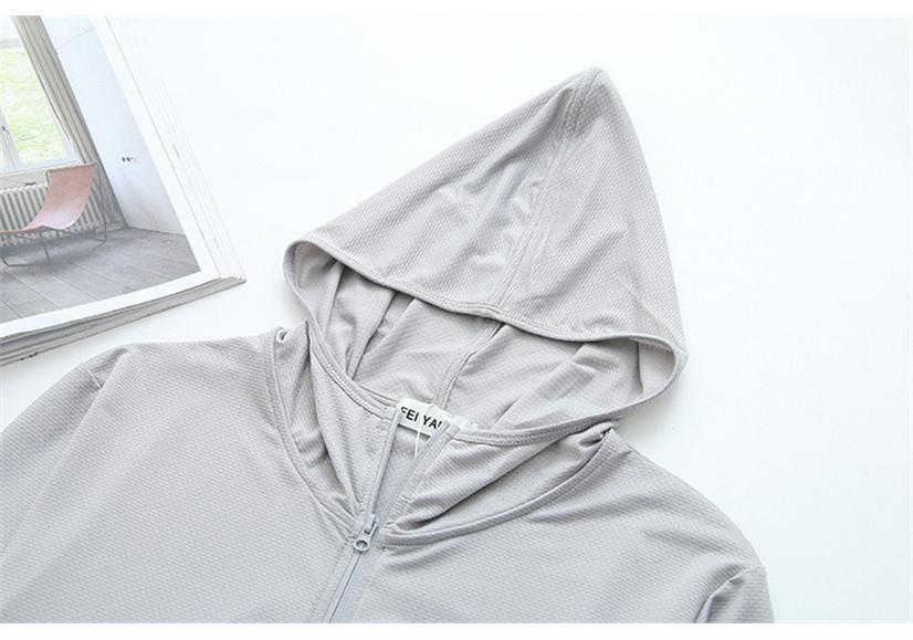 Summer Plus Size Women's Hooded Sun Protection Cardigan - Long Sleeve Versatile Jacket