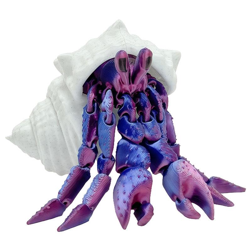 Articulated Hermit Crab 3D Printed Model Movable Joints Cool Desktop Creative Ornament Fun Home Room Decoration Crafts Artwork