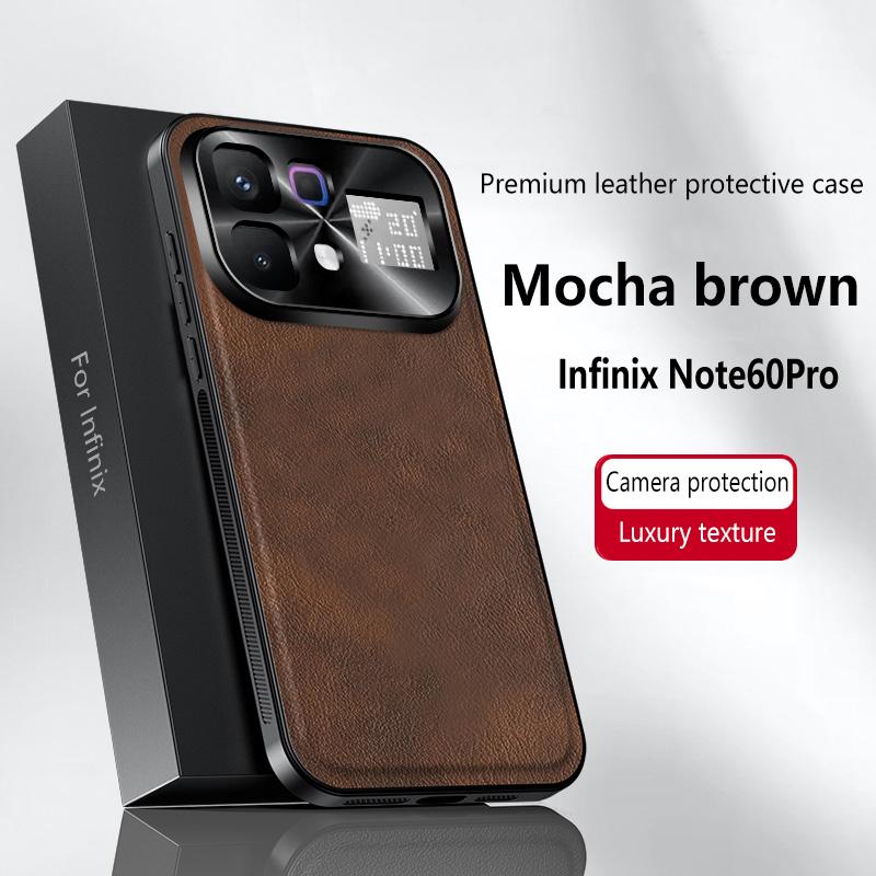 

For Infinix Note 60 Pro 5G Case Magnetic Elegant Leather Wear-Resistant Lens Fully Covered Non-Slip Grip Edge Cover Shell