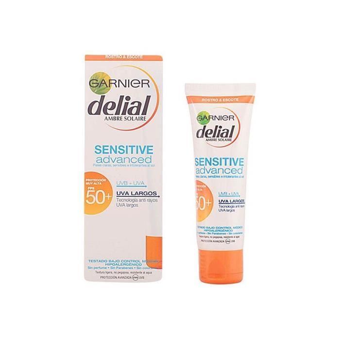 Crème Solaire - Delial - DELIAL CREMA FACIAL Sensitive SPF50+ - 50 Ml - Hypoallergénique - Protection UV