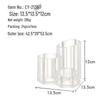 Acrylic Cotton Swab & Makeup Remover Storage Box with Lid - Transparent Square Organizer & Toothpick Holder