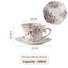 European-style flower coffee cup saucer Western-style retro gold ceramic mug home senior sense teacup