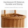 Brown Wall Mounted Storage Basket Hand-weave Flower Basket Durable Hanging Basket  Home Decoration