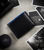 Men's Leather Wallet N992-RVT Black+Navy