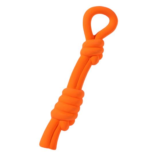 

Резиновая веревка Игрушка-грызунок для собаки Устойчивая к укусам Для агрессивных грызунов Интерактивная игрушка Для прорезывания зубов у питомца Игрушка от скуки с оранжевый