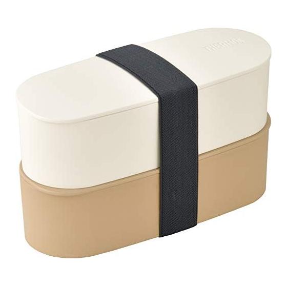 Thermos Bento Box 2 Tier Fresh Lunch Box 600ml Beige DJT-600W BE