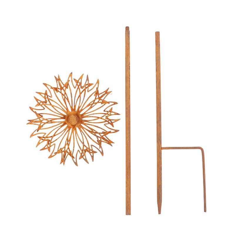 

Rustic Bluebonnet Metal Stake Decorative Garden Art Rust Finish Iron Lawn Ornament Outdoor Decorations For Garden Yard Metal