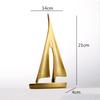 Creativity Smooth Sailing Sailboat Ferry Hollow Out Resin Golden Crafts Ornaments Modern Home Decoration Furnishings Figures