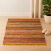 Rag Rug 154 X 90 Cm Yellow Recycled