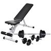 VidaXL Banco de Musculação com Conjunto de Halteres 60,5 kg