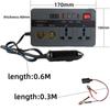Portable European Standard Car Inverter Universal 300W Car Power Converter 12V To 220V with Fast Charging Car Inverter