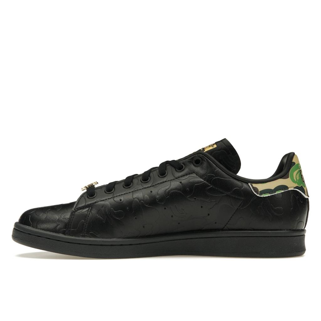 BAPE X Adidas Stan Smith 30th Anniversary - Black Men Sneakers Core-Black Gold-Metallic IG1116