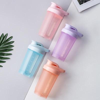 Portable Large-Capacity Shaker Bottle with Scale & Handle for Outdoor Fitness