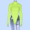 High Necked, Long Sleeved, High Waisted Tight Fitting Clothes for Women In Autumn and Winter, Sexy and Slimming Elastic Jumpsuit