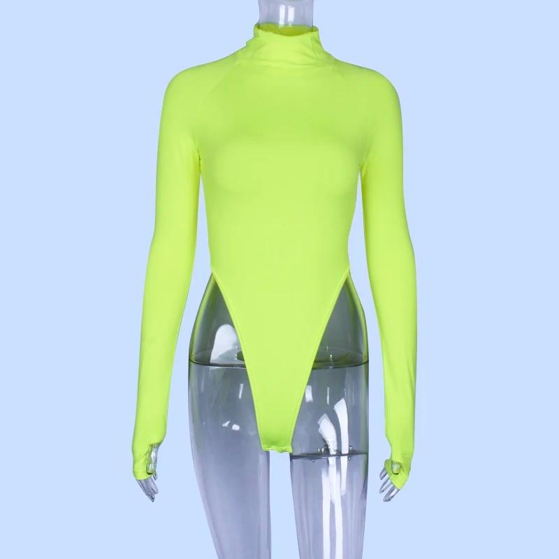 High Necked, Long Sleeved, High Waisted Tight Fitting Clothes for Women In Autumn and Winter, Sexy and Slimming Elastic Jumpsuit