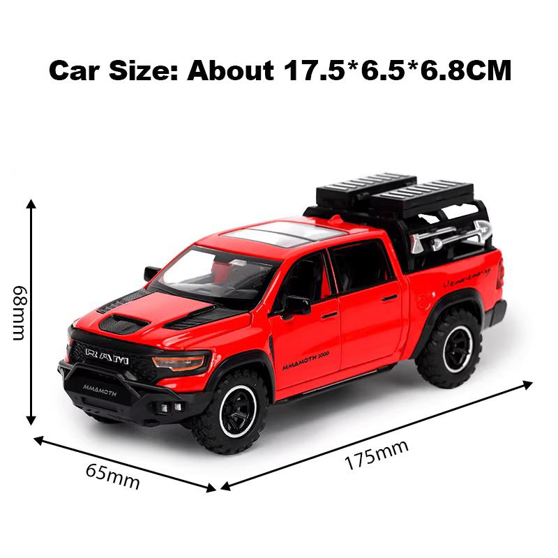 1:32 Mammoth 1000TRX 6x6 Auto Modell Spielzeug Türen Öffnen Sound Licht Fahrzeug Rückzieher Stoßdämpfer Modelle Weihnachtsgeschenke