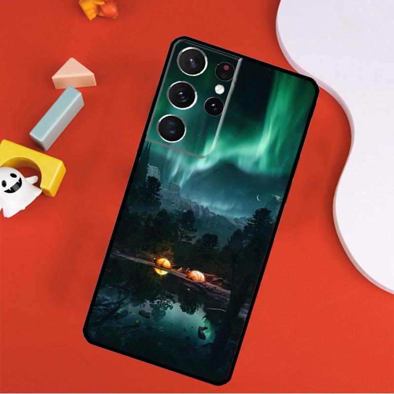 Camping Nature Phone Case For Samsung Galaxy S25 Ultra S24 Ultra S9 S10 S20 S21 S22 S23 Plus S24 FE Cover